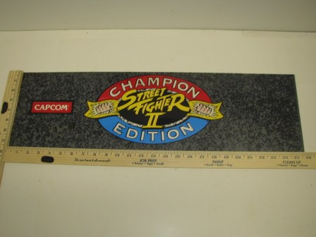 Street Fighter 2 Champion Marquee (2) (Soft Vinyl Material) (35 3/4 X 7 1/2) $24.99